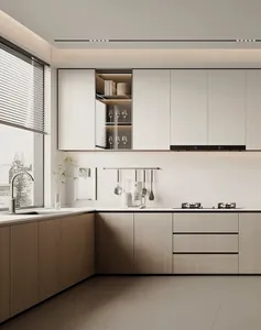 Mueble de Cocina Modular, Encimera de Acero Inoxidable, Encimera de Granito, Mueble de Cocina Moderno, Mueble de Cocina con Fregadero - Product Image 2