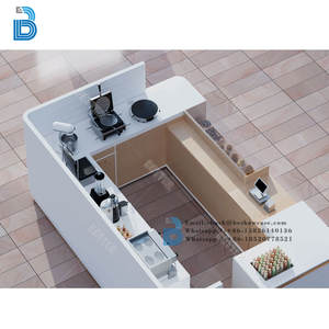 Cà phê nhỏ <span class=keywords><strong>kiosk</strong></span> thiết kế cà phê cửa hàng quầy bar tùy chỉnh bánh hiển thị Showcase cà phê <span class=keywords><strong>kiosk</strong></span> để bán - Product Image 4