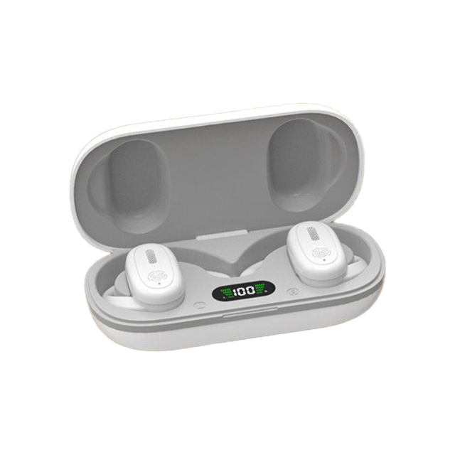 Wireless TWS Bone Conduction Headphones  5.3 ENC Noise Canceling Open Ear LED Display HIFI Sound Long Battery Life