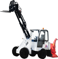 STEEL CAMEL China 50 PS Langarmlader mit Forstanbaugeräten/Mulcher/Holzgreifer/Holzhäcksler Yanmar Motor & Hydraulikpumpe