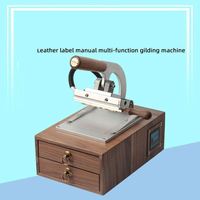 TEBAK Mini presse à estamper à chaud manuelle artisanale pour le cuir, le logo, les lettres, les numéros, les marques, les portefeuilles, automatique