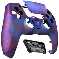 EXtremeRate Luna Coque de remplacement avant repensée avec nouveau design pour manette PS5, faceplate personnalisée avec protection du pavé tactile