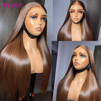 Pelucas de Cabello Humano Brasileño Remy 100% Virgen Indio, con Frente de Encaje HD Completo sin Pegamento, 13x6, al por Mayor, con Cutícula Alineada