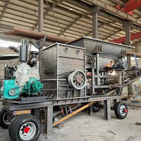 Concasseur à Mâchoires Mobile à Moteur Diesel, 20 Tonnes par Heure, Haute Capacité, Ligne de Production Combinée de Concasseurs de Pierre - Vente Chaude