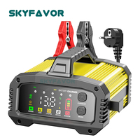 Cargador de Batería Inteligente Ajustable de 12V 24V, Cargador Rápido Automático de 12V 24V 25A para Baterías de Litio-Ferrofosfato (LiFePO4), EFB, GEL, AGM y Plomo-Ácido con Función de Reparación