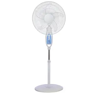 Solar Power Energy Saving Dc 12v Stand Fan Solar Emergency Light Solar Fans 16 Inches 5 Blades Rechargeable Stand Fan