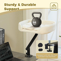Hamac de bureau rotatif à 360° pour chat, réglable en hauteur, moderne et luxueux, avec housse amovible et lavable pour petit chat