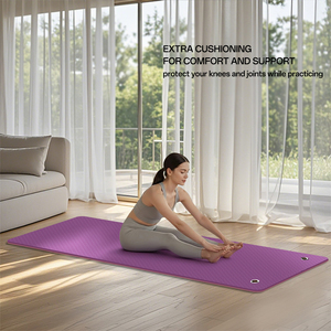 Tapete de Yoga de TPE de Alta Densidad con Logotipo Personalizado, Antideslizante, de 6 mm de Grosor, con Orificios para Colgar en la Pared - Product Image 5