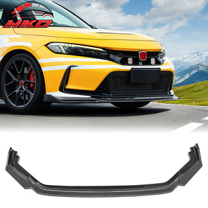 Front Bumper Lip Fits For Civic FL5 2023-2025 Type R Hatchback AK ABS Carbon Fiber Print High Quality Auto <b>Parts</b> Body Kit - Product Image 1