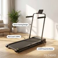 Hochwertiges ZB-T40RD 3,0 PS Elektrisches Laufband mit Manueller Neigung, 120 KG Tragkraft, LED-Anzeige, Motorisiert und Faltbar für Zuhause