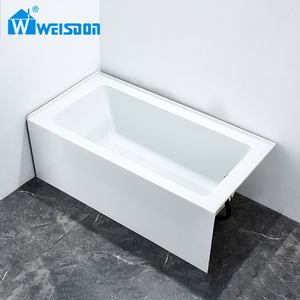 <span class=keywords><strong>Bañera</strong></span> acrílica independiente portátil Weisdon OEM ODM con falda blanca para baño tipo alcoba - Product Image 1