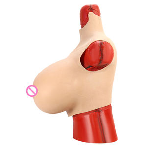 Costume LGBTQ + Gros <span class=keywords><strong>Seins</strong></span> Col Haut Z Cup Silicone Breast Forms Réaliste Gros <span class=keywords><strong>Seins</strong></span> Pour CD Cossdress Trans Sissy Drag Queen - Product Image 2