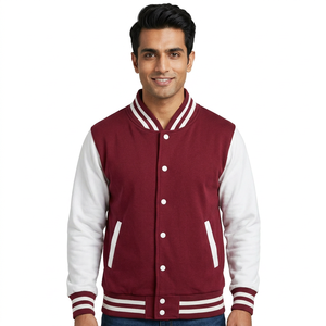 Outdoor Wear Men Varsity Jacket <b>Top</b> Trending Anti Wrinkle Solid color premium Quality Cheap Price Varsity Jacket for man - Product Image 1