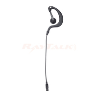Earphone Headset Kabel G-Shape Soft Ear Hook E-20-LOK Quick Release 2-Way Radio Plug, Tahan Air IPX-5, Driver Dinamis