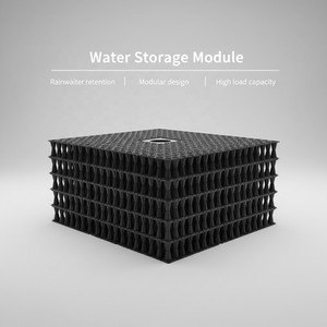 Système de réservoirs modulaires d'infiltration des eaux pluviales en PP haute résistance pour les côtés des autoroutes : capacité de charge de 60 tonnes avec géotextile imperméable - Product Image 2