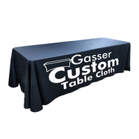 Taplak Meja Spandex Elastis Lipat Anti Air Poliester untuk Pameran Dagang Anime Retro Romantis dengan Logo Cetak Digital Kustom