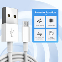 Kabel Data Ponsel Micro USB 1m-3m Berkualitas Tinggi 3A Pengisian Cepat, Pelindung Foil TPE, Konduktor Tembaga Murni
