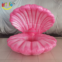 Coquille de palourde gonflable géante avec éclairage LED pour fête et mariage