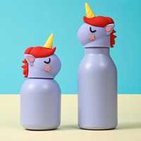 Mug isotherme portable en acier inoxydable en forme d'animal de dessin animé pour enfants, personnalisable, mignon, avec bec verseur, 6-12 heures