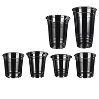 Gobelets en plastique PET de qualité alimentaire jetables pour thé au lait, café, boissons froides et desserts glacés - Emballage en boîte, vente en gros
