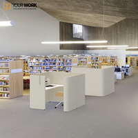 Station de travail de centre d'appels de bureau unique au design moderne Cloison de séparation de bureau insonorisée et durable pour l'utilisation du centre d'appels de bureau