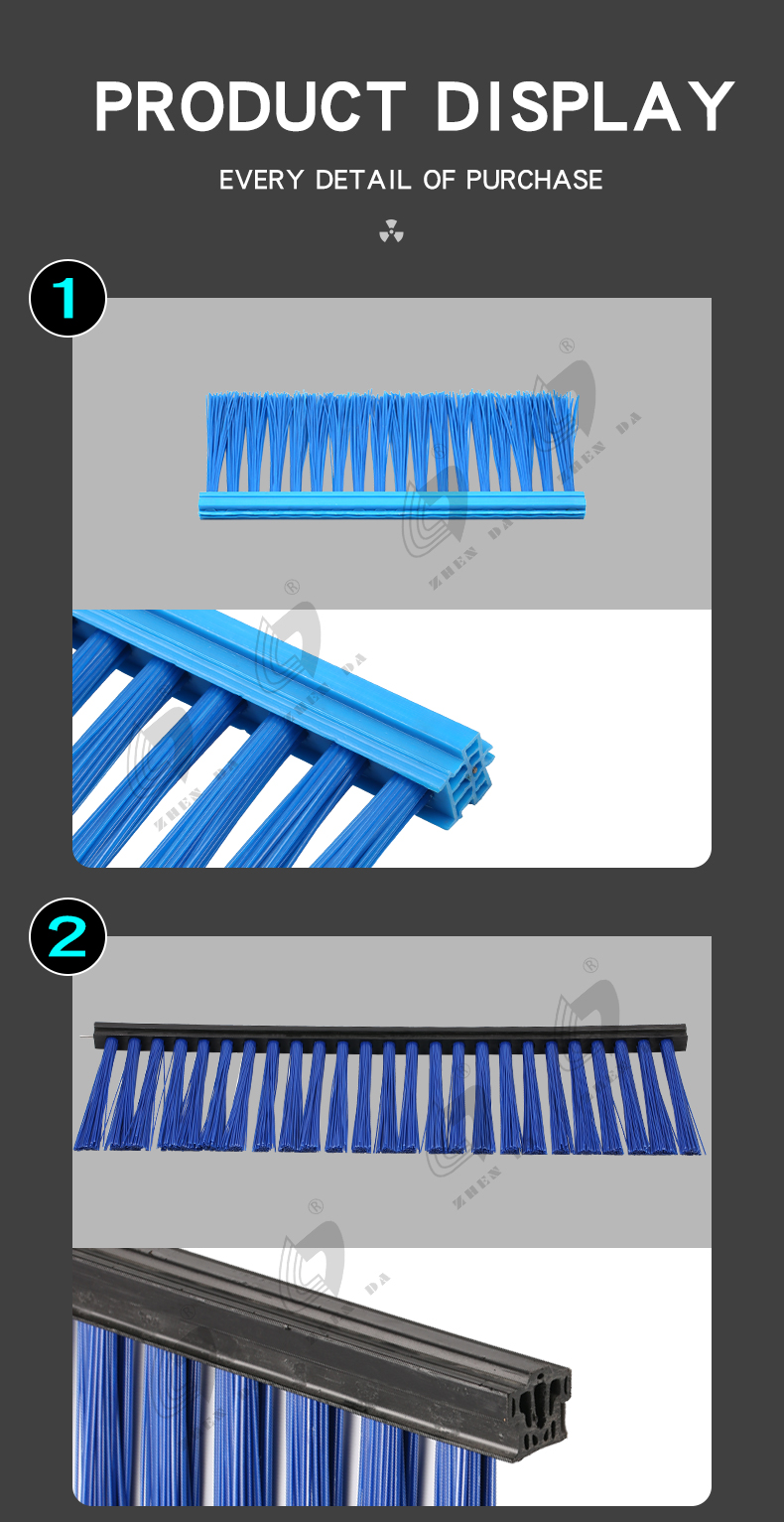 Customized PP Popular Boschung Sweeper Cassette Cleaning Brush Airport Runaway