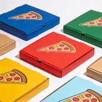 Großhandel Anpassbare Mini Schwarze Pizzabox-Verpackung Recycelbare Kraftpapier Selbstaufrichtende Boxen mit Eigenem Logo Kartonbox
