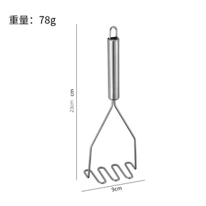 <span class=keywords><strong>Prensa</strong></span> Manual de <span class=keywords><strong>Patatas</strong></span> de Acero Inoxidable Duradera, Triturador de Alimentos para Bebés, Ondulado, Ecológico, Reutilizable, Multifuncional, Utensilios de Cocina - Product Image 2