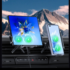 Soporte para Teléfono de Coche con Carga Rápida Inalámbrica, Plegable, para Pantalla, Artículos Inteligentes para el Hogar - Product Image 3