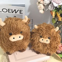 Peluche de vache des Highlands, jouet en peluche de vache des Highlands écossaise à longs poils, excellent cadeau pour les anniversaires des enfants