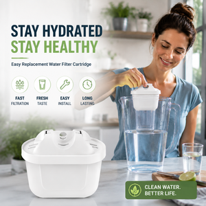 Paquete de 6 Cartuchos de Filtro de Agua de Repuesto Universales para Jarra de Agua Potable Doméstica - Product Image 1