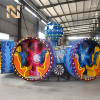 Manèges à sensations fortes Nova Rides pour parcs d'attractions, à vendre avec éclairage LED pour parcs à thème et fêtes foraines, 16 places, Fire Wheels