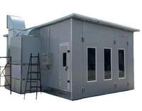 Cabine de peinture automobile Xinyuan 32,5 kW avec chauffage électrique, éclairage LED, four de peinture automobile 380V, garantie 1 an, sortie sous-sol, triple pliage