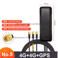 Antena Combinada 4G LTE 5G WiFi GPS 2.4Ghz, Antena para Router de Exterior con Carcasa Impermeable, Alta Ganancia, SMA 1m 3m Fakra