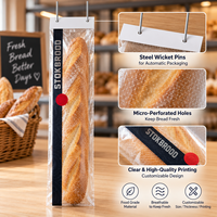 Sacs à pain en BOPP micro-perforés personnalisés en gros avec fermeture à fil pour boulangerie, emballage alimentaire et fournitures de magasin de détail