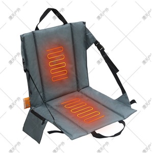 <b>Heated</b> Seat Cushion <b>USB</b> Temperature Control Portable Winter Outdoor Foldable Rectangle Black Polyester Cotton - Product Image 2