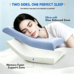 Almohadas de Espuma Viscoelástica Refrescantes para Dormir, 1 Unidad - Soporte para el Cuello para Dormir de Lado, Diseño Moderno, <span class=keywords><strong>Material</strong></span> de Poliéster/Algodón - Product Image 6
