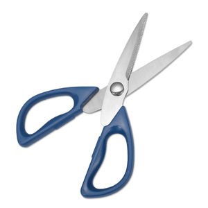 <b>Kitchen</b> <b>Scissors</b> Stainless Steel Blue Straight Head Home Use Multi Purpose - Product Image 1
