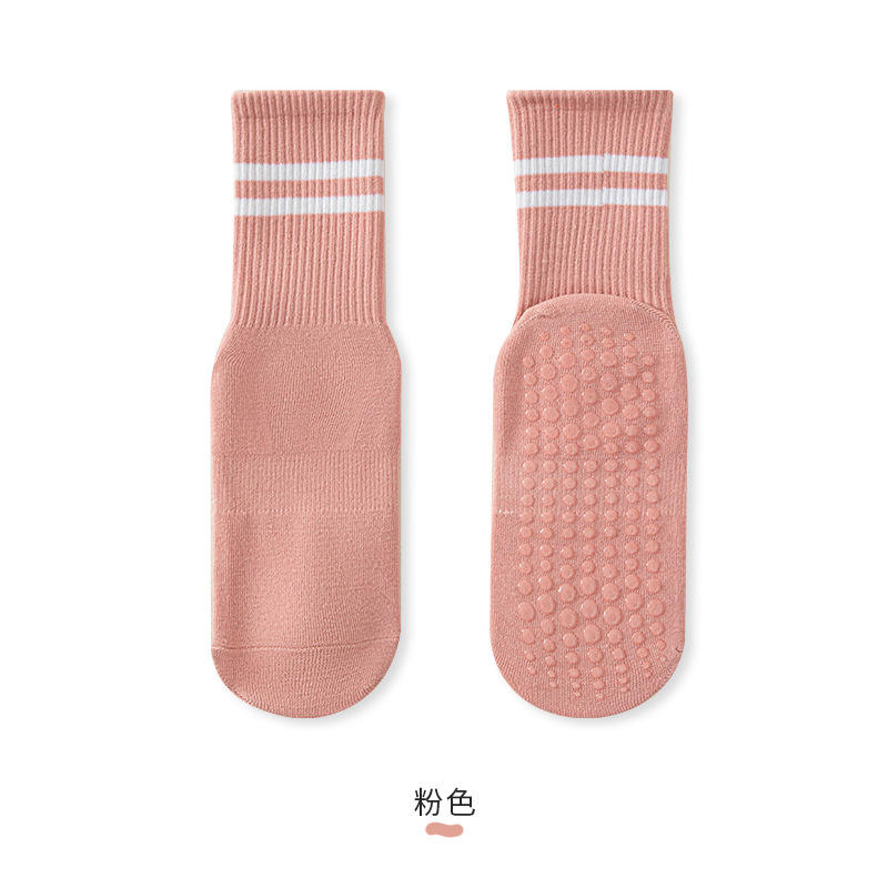 pink parallel bar yoga socks