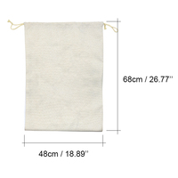 19.7x26.8 pouces lin dessiner chaîne vierge pour Sublimation Santa Sack décorations de Noël pour la maison/cadeau pour décor de vacances