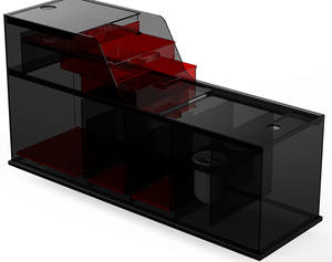 Aquarium rectangulaire ultra-fin moderne avec filtre de fond, verre ultra-blanc pour salon, débordement arrière pour <span class=keywords><strong>Ranchu</strong></span> - Product Image 6