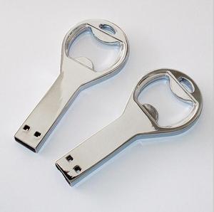 USB Flash Drive 4GB 8GB Silver Black with Logo Customization logo Bottle Opener Usb Memory Sticks U-Disk Promotional Gift Items