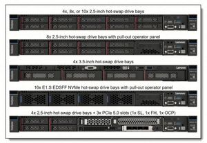 Serveur en rack 1U ThinkSystem SR645 V3, densité 4LFF |   EPYC 9534 |   RAID 5350 |   Kit de rails inclus |   32 Go DDR5 |   En stock - Product Image 3