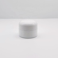 Pot à crème cosmétique en verre de haute qualité 20g, rond, en verre opale blanc, avec couvercle champignon blanc