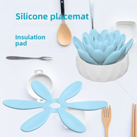 Nouveau Design mignon anti-dérapant Silicone sous-verres coloré maison thé tasse Pot bol Pad napperon bureau boisson Table décor accessoires