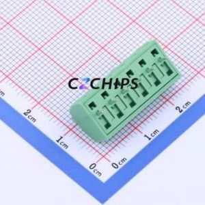 JL102-38106G01 <b>Screw</b> Terminal <b>Block</b> Through hole Component (THT),P=3.81mm Connector 1x6P 3.81mm Green Through Hole - Product Image 2