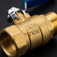 Robinet à bille en laiton forgé avec joint PTFE, raccord NPT, 200 psi, garantie 3 ans, poignée longue bleue, commande manuelle, OEM, pour eau