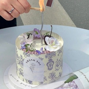 Decoración de Pastel para el Día de la Madre con Miel y Dulzura, Inserto Acrílico con Borde Floral Rosa Simple para Adorno de Pastel - Product Image 3