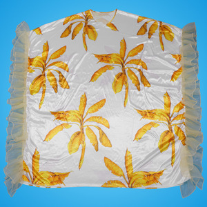 Nuevo Vestido Casual Holgado con Estampado y Volantes en V de Seda Sintética Estilo Medio Oriente para Mujer a la Moda - Product Image 5