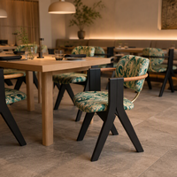 Chaise de salle à manger au design moderne et épuré, luxe léger, structure en bois de frêne massif, couleur de tissu personnalisable, fauteuil ergonomique, mobilier de salle à manger